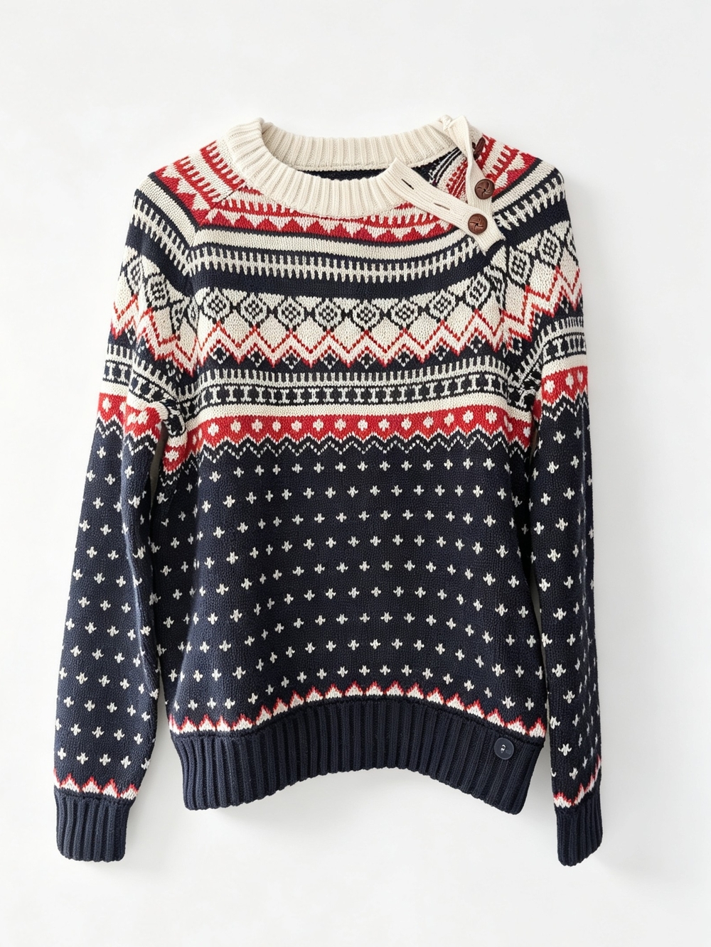Abercrombie & Fitch Fair Isle Nordic Knit Winter Pullover